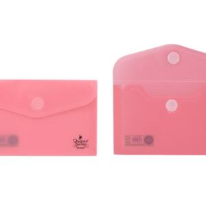 Sobre plástico 15x9.5cm cierre Velcro® rosa