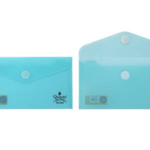 Sobre plástico 22.5x12.5cm cierre Velcro® azul