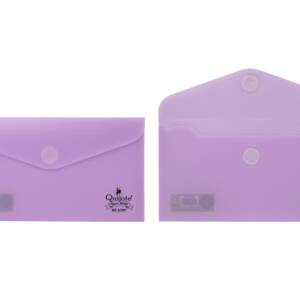 Sobre plástico 22.5x12.5cm cierre Velcro® lila