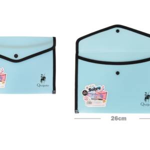 Sobre cierre botón A5 azul pastel