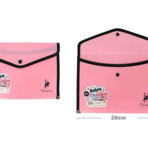 Sobre cierre botón A5 rosa pastel