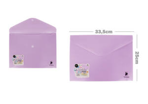 Sobre plástico A4 cierre Velcro® lila