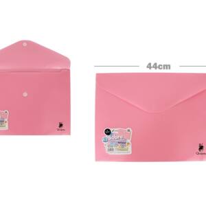 Sobre cierre velcro A3 rosa pastel