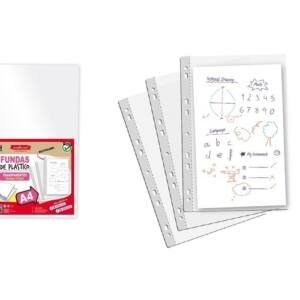 Fundas multitaladro A4 transparentes 15U