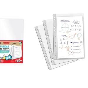 Fundas multitaladro A4 textura piel naranja 30＋5U