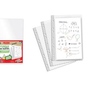 Fundas multitaladro Folio textura piel naranja 50＋10U