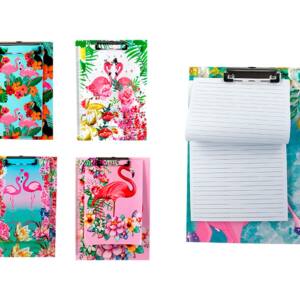 Portapapeles con clip A4 diseño flamencos