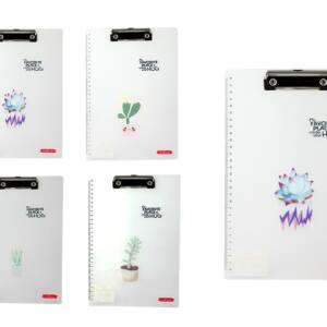 Portapapeles con clip A4 transparente diseño cactus