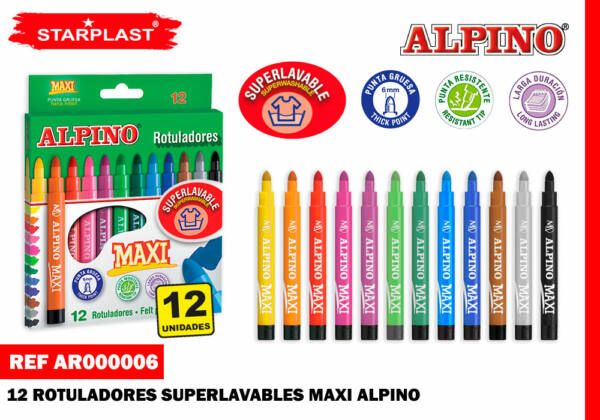 EU-12 ROTULADORES MAXI ALPINO