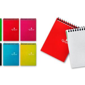 Libreta vertical 75x105 80H 60g/m2 cuadros 4x4mm tapa plástico