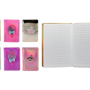 Libreta 100x145mm líneas colores holográficos