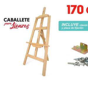 Caballete De Madera Para Lienzo 170Cm Tornillos y Placa