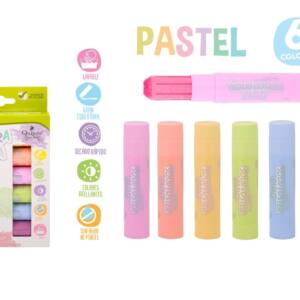 Témpera sólida 6U colores pastel