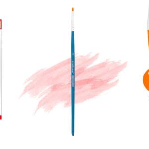 Pincel plano No2 Pelo sintético