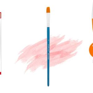 Pincel plano No8 Pelo sintético