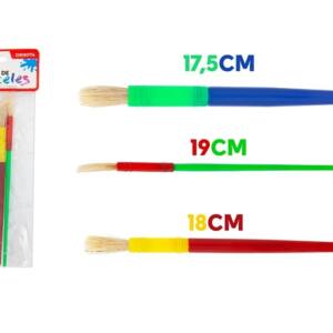 3 Pinceles Infantiles Brocha Diferentes Puntas 3 años