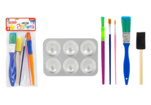 Set pintura pinceles con mezclador