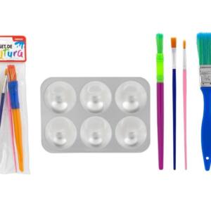 Set pintura pinceles con mezclador