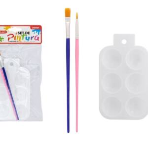 Set de pintura paleta  2 pinceles
