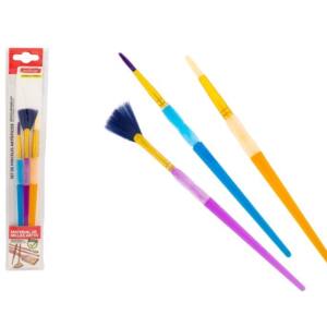 Set 3 pinceles puntas variadas