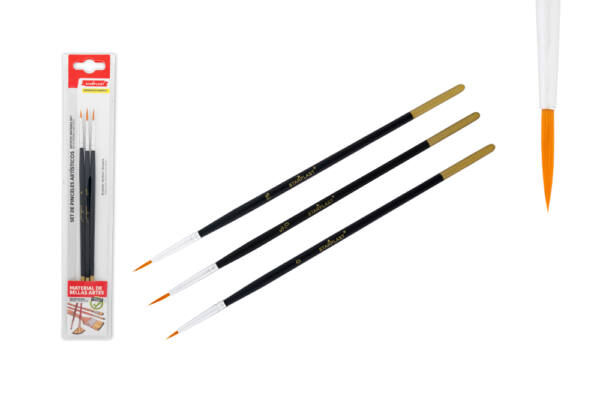 Set 3 pinceles liner detalle Nº 0 Nº 1 Nº 05