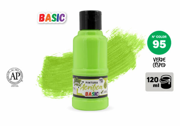 Pintura acrílica 120ml Verde Césped
