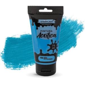 Pintura acrílica 75 ml azul metalizado