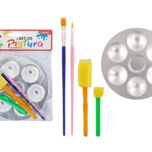 Set pintura pinceles con mezclador