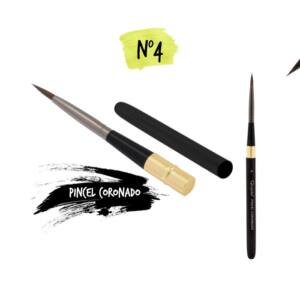 Pincel Coronado Desmontable n4 Fibra de Nylon