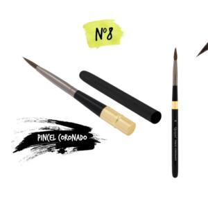 Pincel Coronado Desmontable n8 Fibra de Nylon