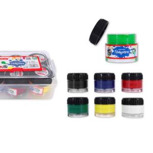 Set 6 témperas 10ml colores básicos con mezclador