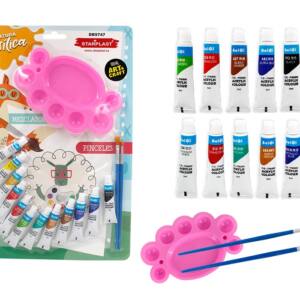 Set pintura acrílica con pinceles y mezclador 12U