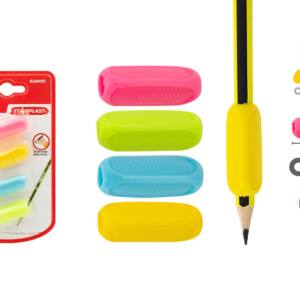 4 Agarradores de Lápiz Colores Flúor