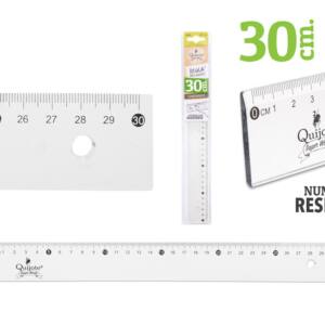 Regla plástico transparente 30cm