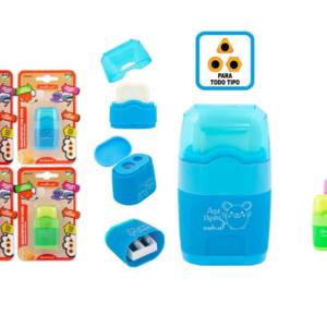 Sacapuntas con depósito y goma