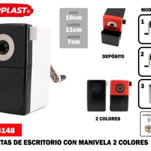 Sacapuntas de escritorio con manivela 2 Colores