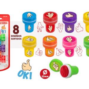 Set de sellos infantiles 6U diseño manos