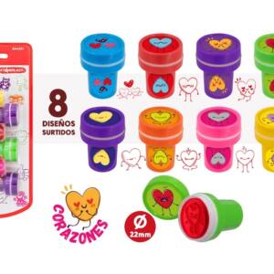 Sellos infantiles 6U diseño corazones