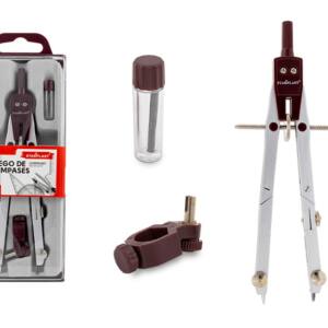 Juego de compás con mina  adaptador