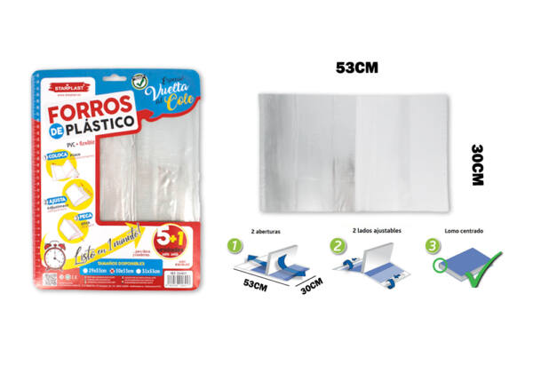 Forro libros ajustable 300x530mm 5＋1U