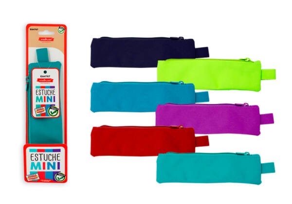 Estuche 1 cremallera color liso