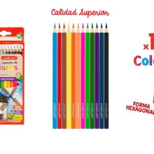 Lápices de colores calidad superior 12U