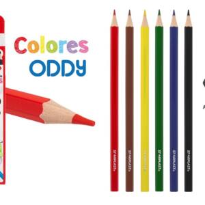 6 Lápices de Colores Oddy Forma Hexagonal