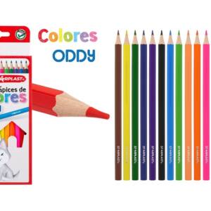 12 Lápices de Colores Oddy Forma Hexagonal
