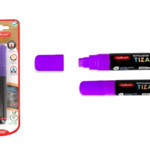 Rotulador tiza líquida punta plana 10mm morado