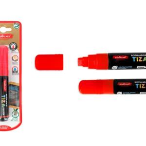 Rotulador tiza líquida punta plana 10mm rojo