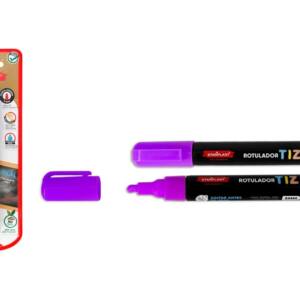 Rotulador tiza líquida punta redonda 5mm morado