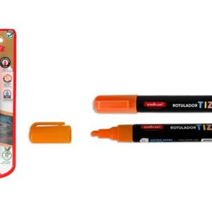 Rotulador tiza líquida punta redonda 5mm naranja