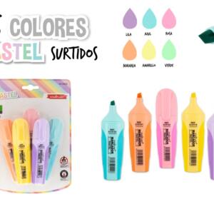 Set de 5 marcadores colores pastel
