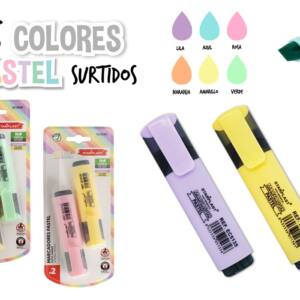 Set de 2 marcadores pastel